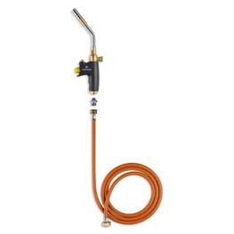 Chalumeau gaz professionnel + Tuyau 2m Connection directe Butane / Propane  Flamme Réglable Piezo KEMPER