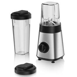 Mixeur Blender smoothie 300W 2 Vitesses + Turbo 4 Lames acier inoxydable 2 Gobelets 300-600 ml ALPINA