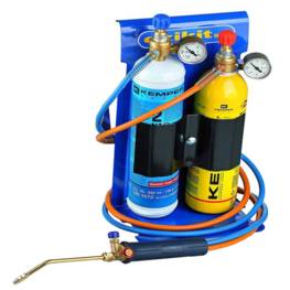 Chalumeau BI Gaz Professionnel OXYKIT 3300°C KEMPER Avec réducteurs GAZ Manomètres +2 pointes Kit complet Brasage et soudage