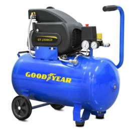 Compresseur d'air 50L 8 bar Silencieux 2CV 1.5KW 115 PSI Débit 210 L/min GOODYEAR