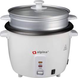 Cuiseur à riz 1.8L 700W Cuiseur Vapeur Rice Cooker Gobelet mesure + spatule à riz ALPINA