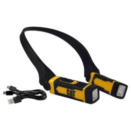 Lampe de cou à led rechargeable 300 lumens + Chargeur USB Portée 25m Etanche IPX6 Caterpillar