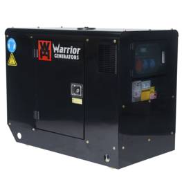 Groupe électrogène diesel 11KW Max Monophasé et Triphasé 12.5 KVA Autonomie 24H Réservoir 50L Protection AVR Port ATS WARRIOR