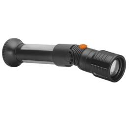 Lampe LED Torche magnétique MULTI DIRECTIONNELLE ASLO 3W 90 Lumens Super LED et 120 Lumens LED COB (piles incluses)