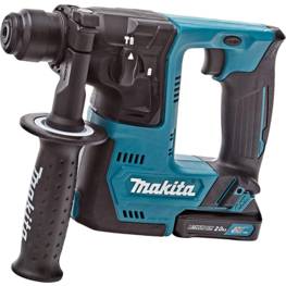 Marteau perforateur sans fil SDS + Makita 12V + 2 batteries lithium 2Ah + Accessoires + Mallette