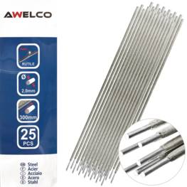 Electrodes soudage rutile 2 x 300 mm 25 pièces AWELCO Baguette enrobée soudure à l'arc Acier