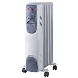 Radiateur bain d'huile 2500W NIKLAS 230V 3 puissances de chauffe - Thermostat - Corps metal verni Chauffe 30M2