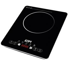 Plaque de cuisson Induction 1 feu 2000W EDM Protection surchauffe Base antidérapante.