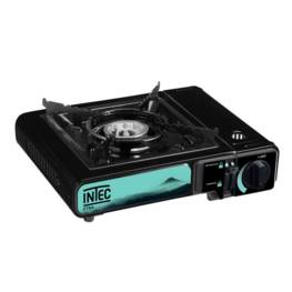 Réchaud à gaz portable 2200W INTEC Etna Camping Randonnée Chantier Cartouche gaz Camping Allumage Piezo Mallette