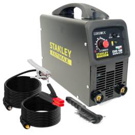 Poste à souder inverter STANLEY FATMAX EVO160 Professionnel MMA TIG LIFT Baguettes soudure Acier Inox Fonte Basiques 1.6 - 4 mm