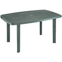 Table de jardin 137 x 85 x H72 cm Résine vert foncé Progarden Balcon Terrasse