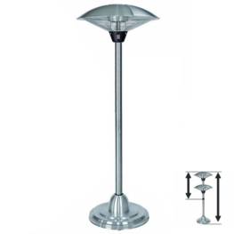 Parasol chauffant électrique 2000W KEMPER Rayons infrarouges Hauteur ajustable 1.80 à 2.10m