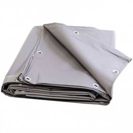 Bâche de Protection en Polyéthylène resistant et impermeable 240g/m² gris  et noir 4x6m