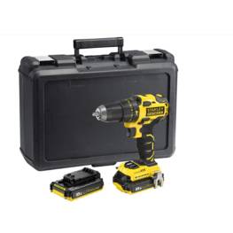 Perceuse Visseuse Brushless 18V 2 Batteries Lithium-ion 2.0 Ah STANLEY FATMAX Chargeur rapide + Coffret FMC627D2