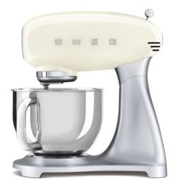 Robot patissier SMEG Crème 800W 4.8L 10 vitesses design années 50 Accessoires inclus SMF02CREU