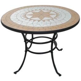 Table Mosaic pour jardin extérieur 100xH72 cm Style Provençal Garden Deluxe Collection