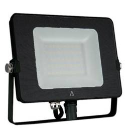 Projecteur LED noir 20W SMD 1600Lm Blanc chaud 3000K 230V Extérieur/Intérieur IP65 ASLO