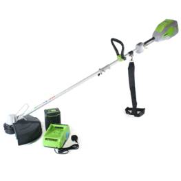 Coupe Bordures sans fil 60V Batterie lithium Ø Coupe 35.5cm WARRIOR Batterie + Chargeur + 5m de fil nylon Ø 2mm