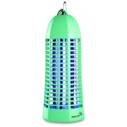 Lampe piege anti moustique et insectes PLEIN AIR vert laqué - Décharge électrique 1000V - Champ action 20 m2