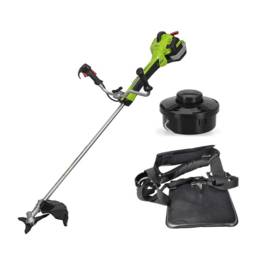 Debroussailleuse thermique 42Cm3 Moteur 2T 2,4CV Coupe 25.5 cm + Bobine auto fil nylon + Lame 3 dents + Harnais Pro VITO