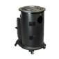 Poele à gaz 3.4KW Noir Effet poêle à bois Fonte véritable Provence Universal