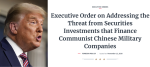 特朗普頒行政命令　禁美企業及個人投資中國軍方相關企業