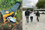 The virtual currency ATM was abandoned and two men were detained by the Tseung Kwan O police