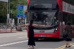 【有片】落馬洲女張開雙手阻巴士 昨日被捕