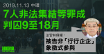 11.13中環｜7人非法集結等罪成判囚9至18月　官：被告非「行行企企」象徵式參與