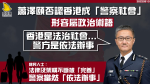蕭澤頤否認香港成「警察社會」 形容屬政治術語 移民人士：法律及架構不斷被「完善」，警察當然「依法辦事」