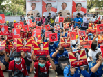 Myanmar protesters gather again despite crackdown