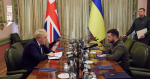 英國首相約翰遜突訪基輔 承諾提供更多軍事援助