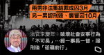 【11.10 旺角】兩男被裁定非法集結罪成囚 3 月　另一男認刑毀襲警判囚 10 月