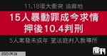 11.18理大衝突｜15人暴動罪成今求情　押後10.4判刑　5人案發未成年望法庭判入教導所