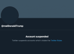 Twitter a suspendu définitivement les comptes de l’atout en vertu de la Constitution américaine qui n’impliquent pas les groupes de défense des droits civiques de la liberté d’expression préoccupés par le pouvoir de la station