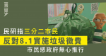 民研指三分二市民反對8.1實施垃圾徵費 市民感政府無心推行