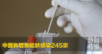 中國新增無症狀感染245宗