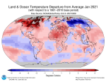 鄭明典分享1月全球均溫圖 142年來第7高溫