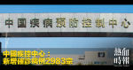中國疾控中心：新增確診病例2983宗