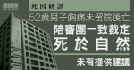 男子胸痛未留院後亡死因研訊　陪審團一致裁定死於自然　死者家屬聞判嚎哭