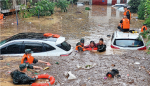 陝西洪漲 逾70火車停運 寶雞雨量破200毫米 撤1289人暫無傷亡