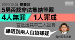 12.24朗豪坊｜5男否認非法集結等罪　4人無罪一人罪成　官批出其中二人訟費