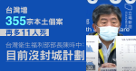 台灣增 355 宗本土個案、再多 11 人死　陳時中﹕目前沒封城計劃