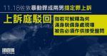 11.18佐敦｜暴動罪成兩男提上訴被駁回　上訴庭指原審分析鉅細無遺