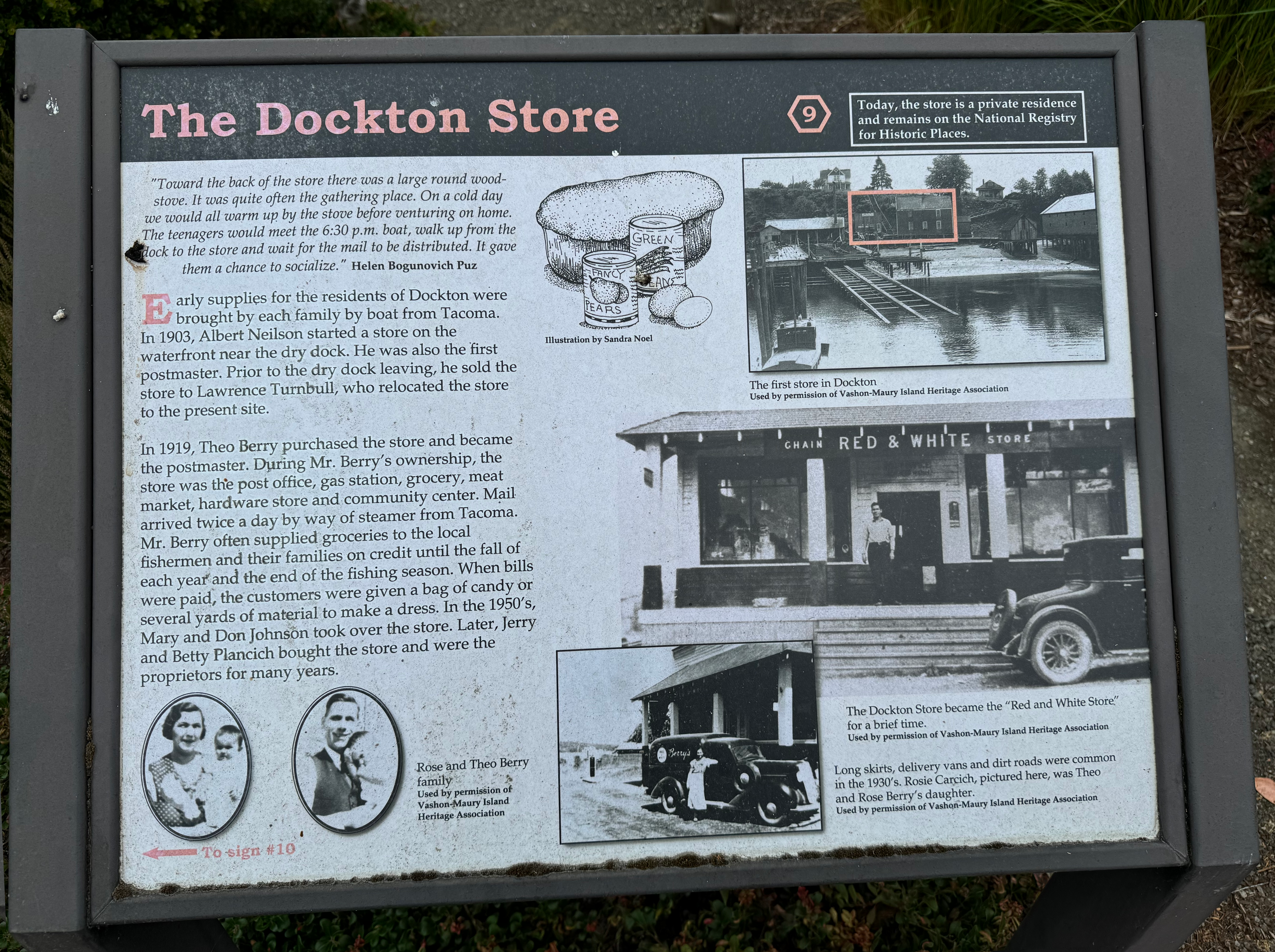 THE DOCKTON STORE [9] "Toward the back of the store there was a large round wood-stove. It was quite often the gathering place. On a cold day we would all warm up by the stove before venturing on...