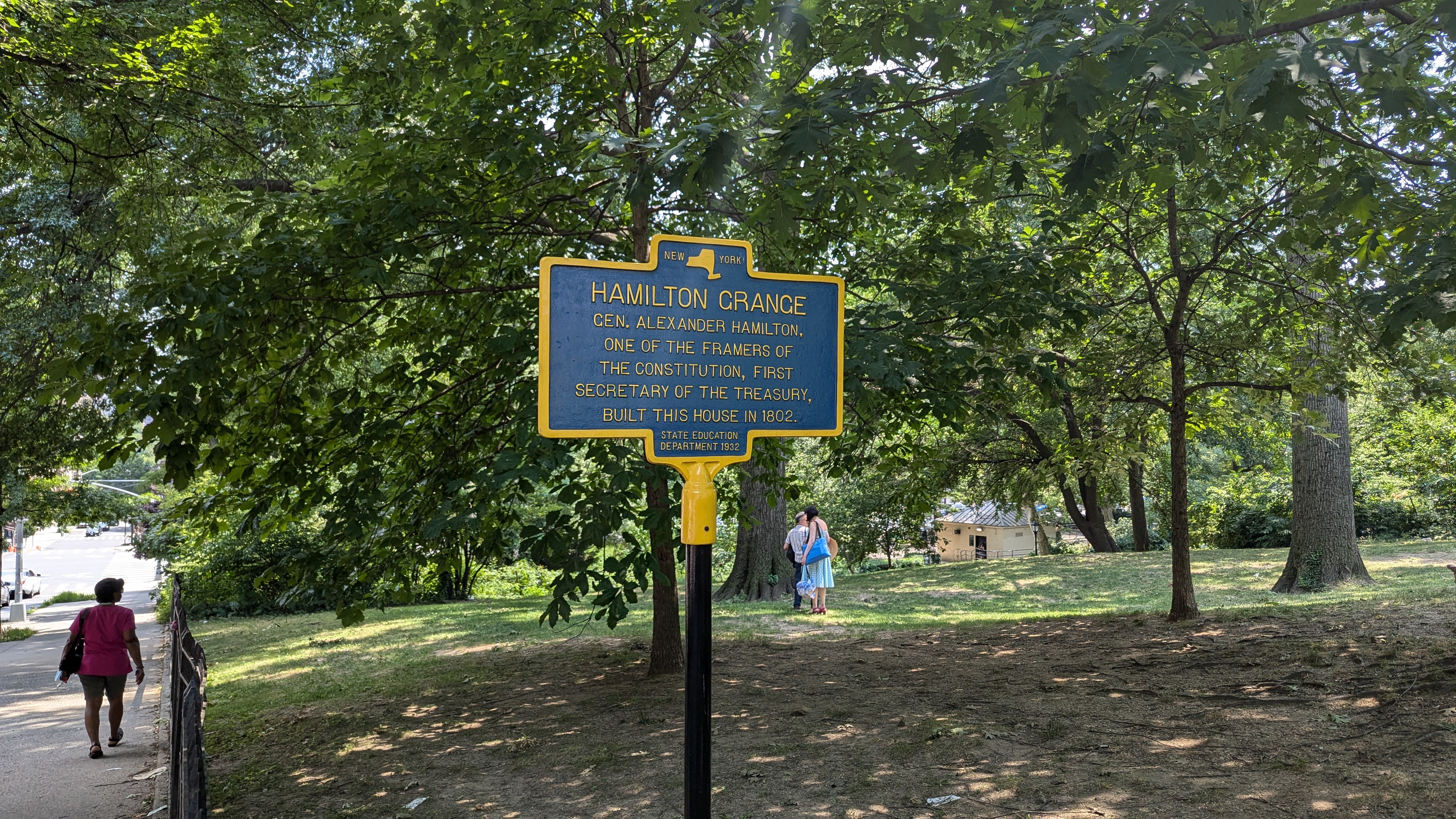 NEW YORK HAMILTON GRANGE GEN. ALEXANDER HAMILTON. ONE OF THE FRAMERS OF THE CONSTITUTION, FIRST SECRETARY OF THE TREASURY, BUILT THIS HOUSE IN 1802. STATE EDUCATION DEPARTMENT 1932 Submitted by @lampbane