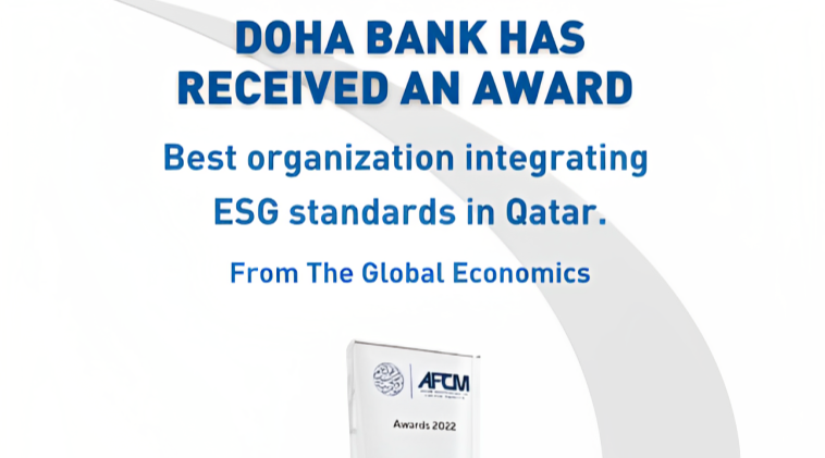 Doha Bank Wins Award for Best ESG Integration in Qatar	