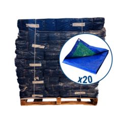 Seconde Vie : Lot de 20 Bâche de Protection 6x10 m - Bleue et Verte - Haute Qualité (État neuf : Ancienne collection)