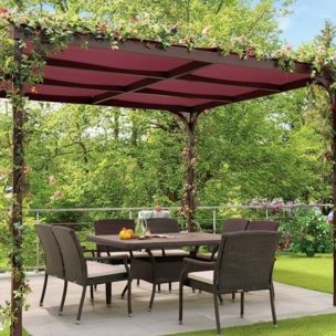 Pack of Dark Beige Pergola Cover 3x4 m + Grey Bungee cord 20m - Ready to install Pergola Cover TECPLAST LP506PR 5 years Warranty - Images