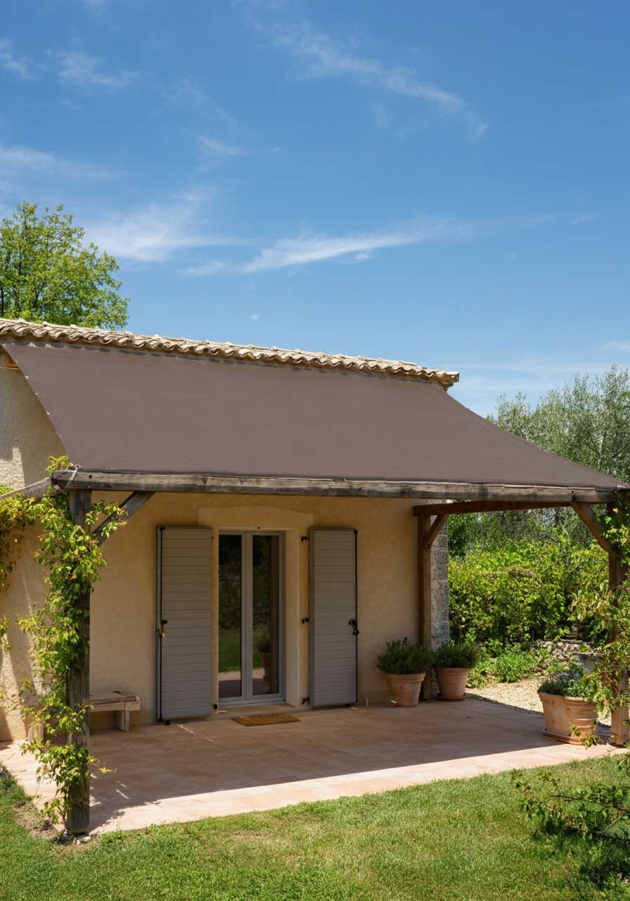 Telo per Pergola Talpa 6x8 m - Garantia de 8 anni TECPLAST - LP640PR - Copertura Impermeabile in PVC per Pergola, Pergolato o Gazebo - Immagini